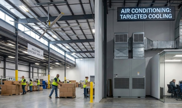 HVLS Fan vs Air Conditioner Cost Savings